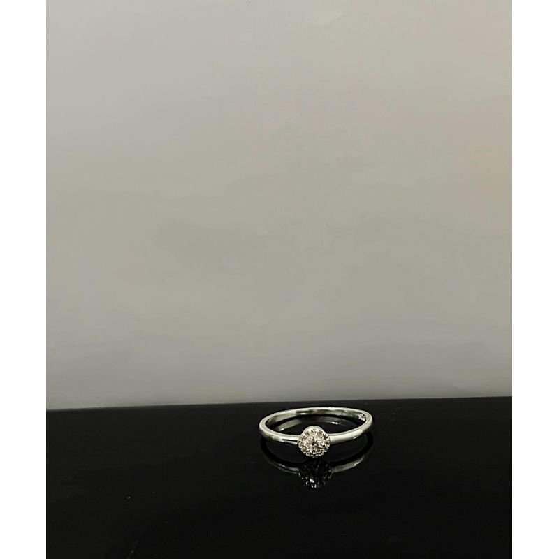 Anel fino chuveirinho em prata 925