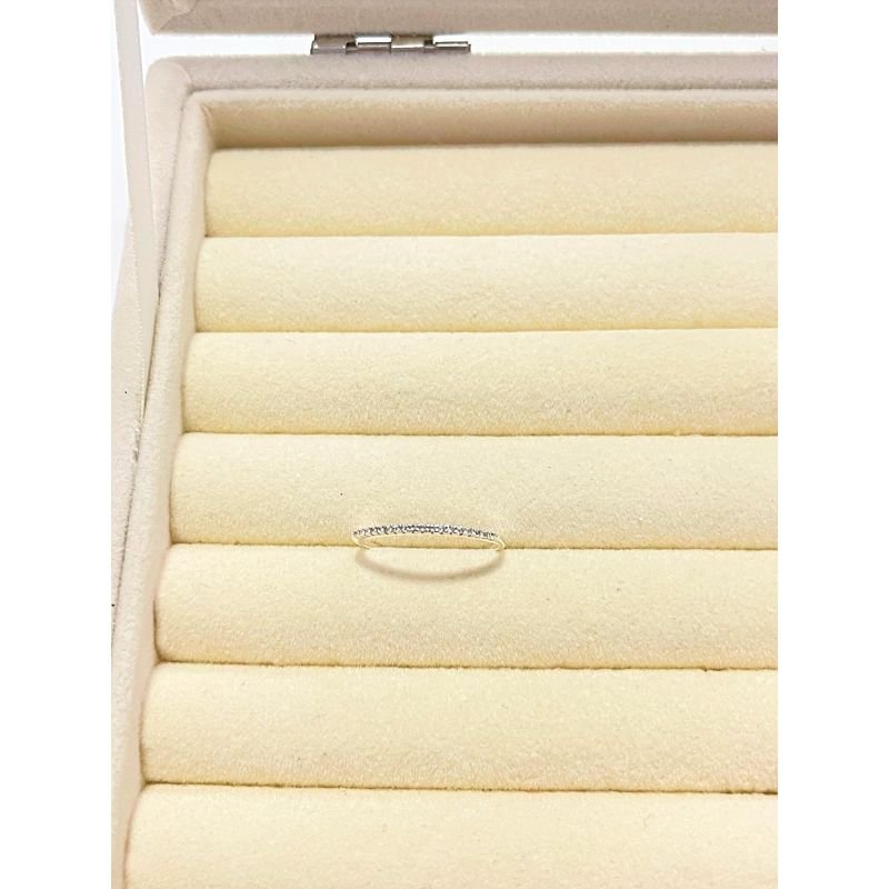 Anel meia aliança em prata 925