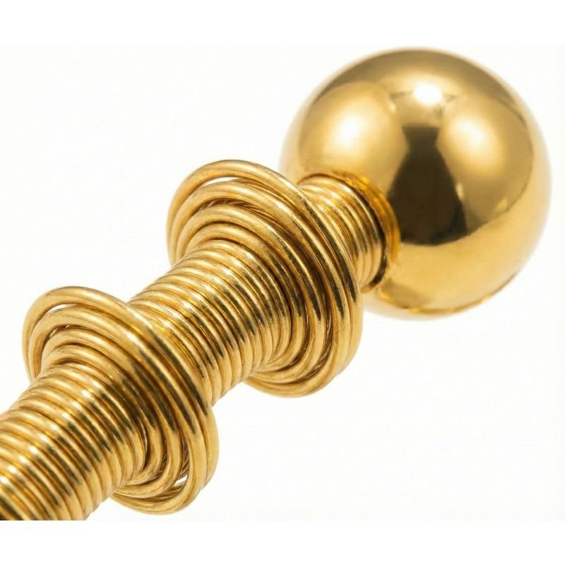 Bracelete em formato de mola banhado no ouro 18k