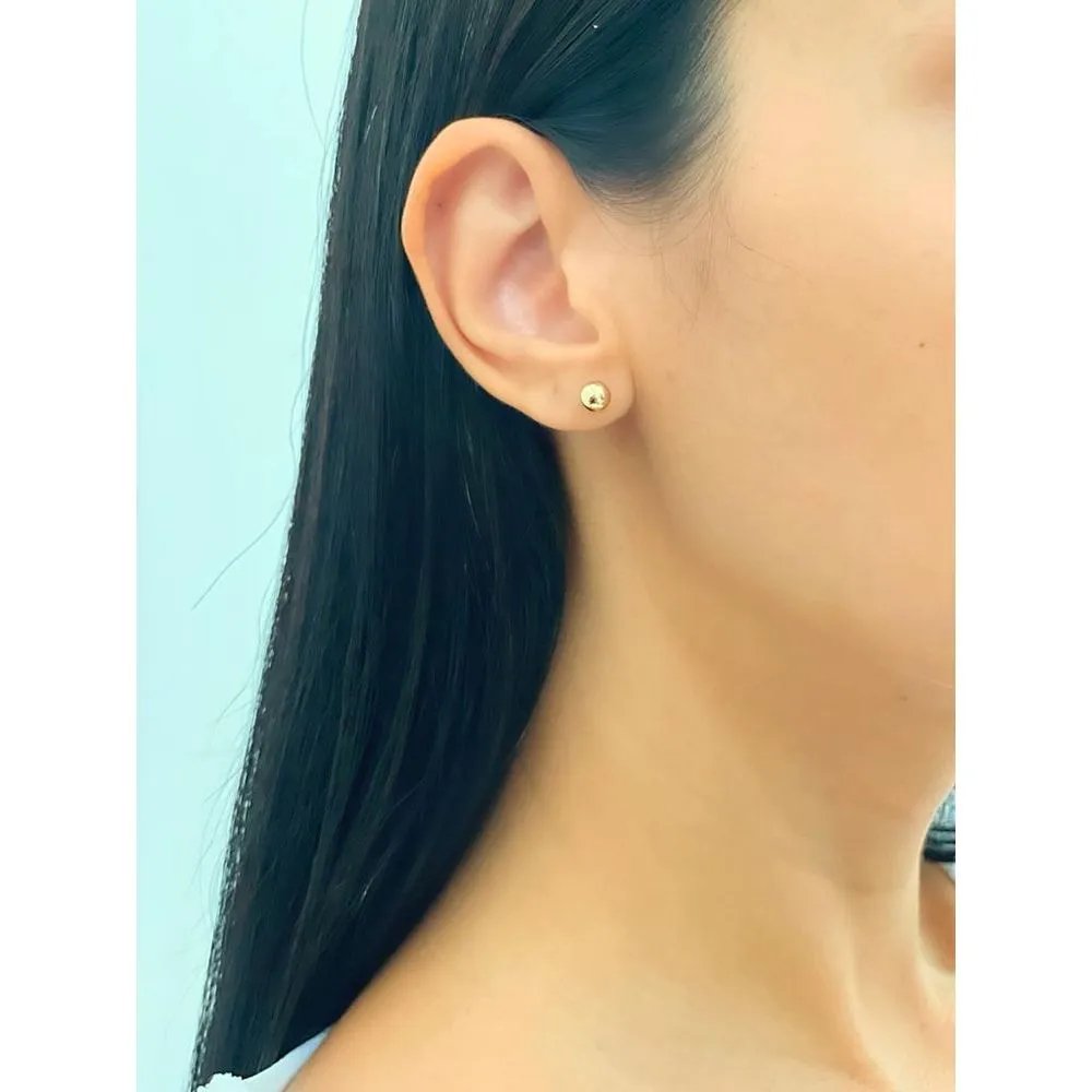 Brinco bolinha pequena banhado em ouro 18k