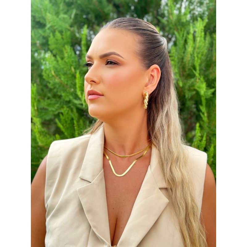 Brinco Cravo banhado em ouro 18k
