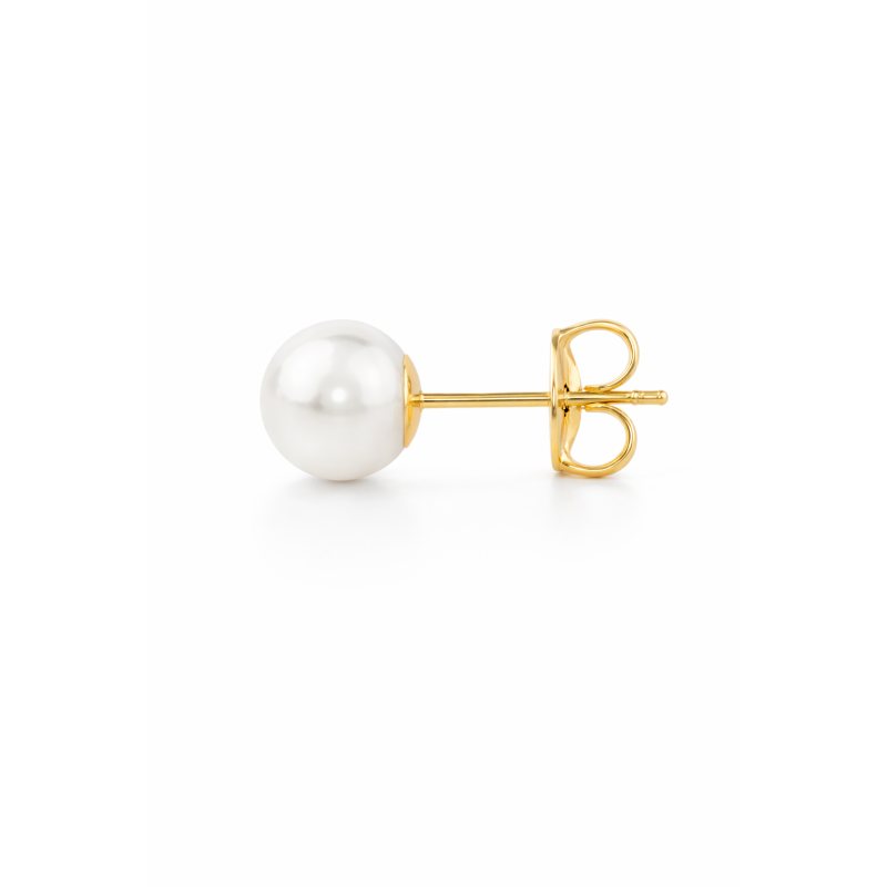 Brinco mini pérola banhado em ouro 18k