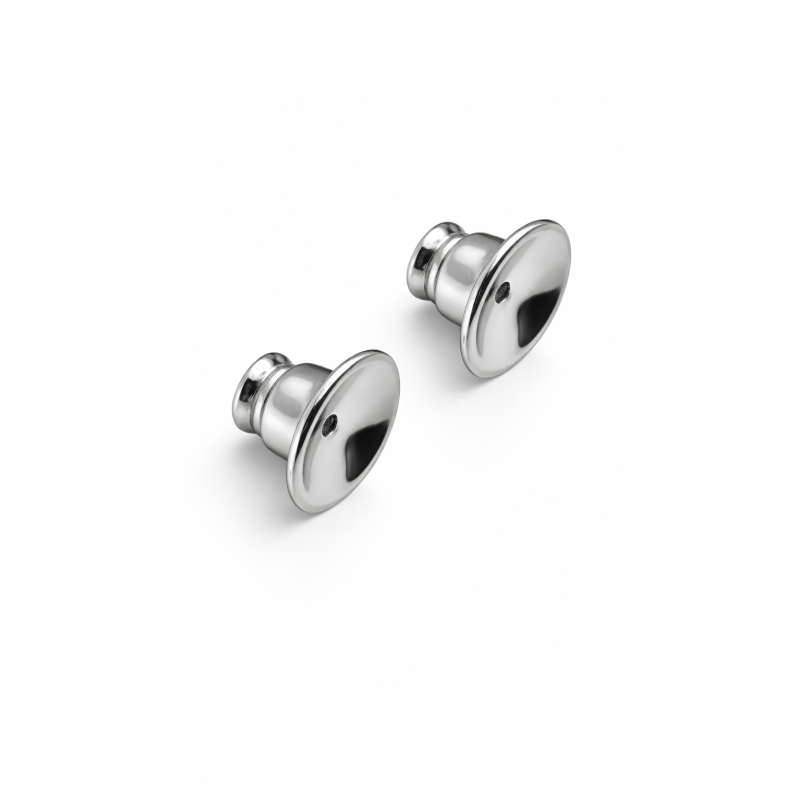 Brinco ponto de luz na cor cristal e Aperol 12/8MM em prata 925