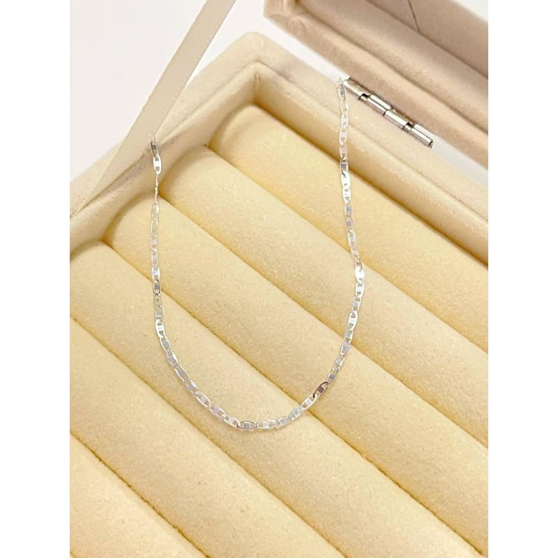 Colar piastrine 40cm em prata 925